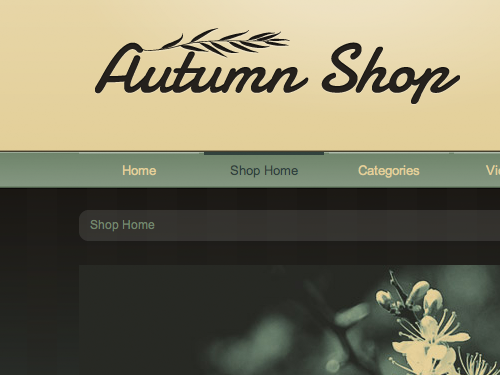 Autumn Theme for Shopping Cart Designer - Detail