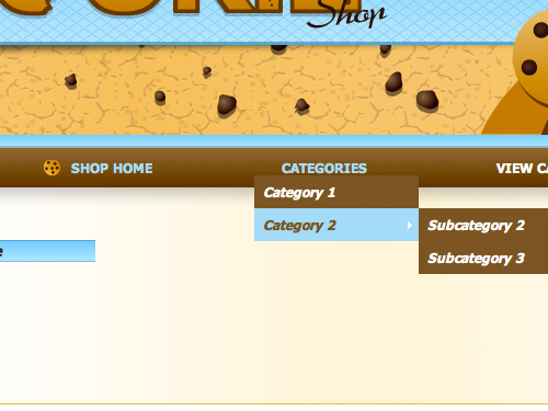 Cookies Theme for Shopping Cart Designer - Detail