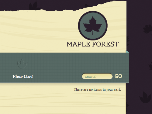 Maple Forest Theme for Shopping Cart Designer