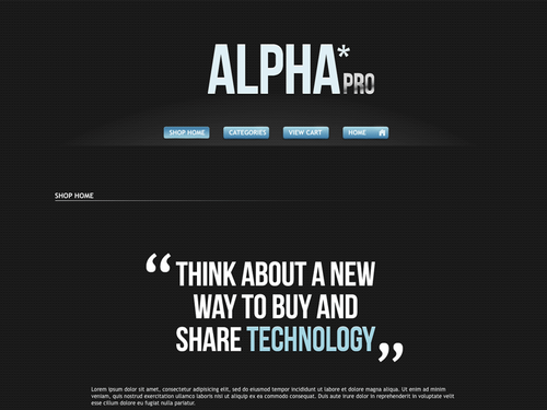 Alpha Pro Theme for Shopping Cart Designer