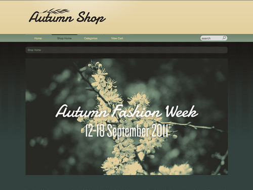 Autumn Theme for Shopping Cart Designer