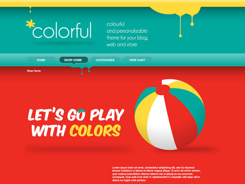 Colorful Theme for Shopping Cart Designer