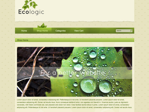 Ecologic Theme for Shopping Cart Designer