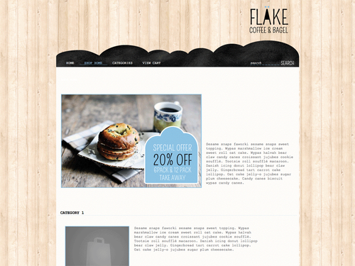Flake Theme for Shopping Cart Designer