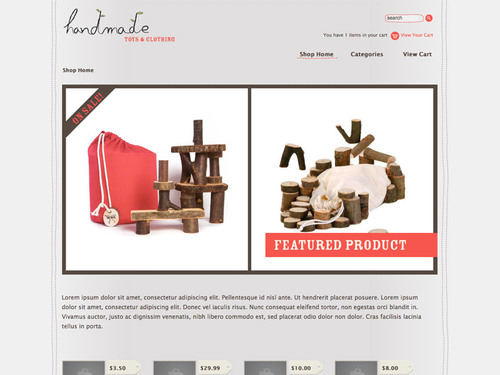 Handmade Theme for Shopping Cart Designer