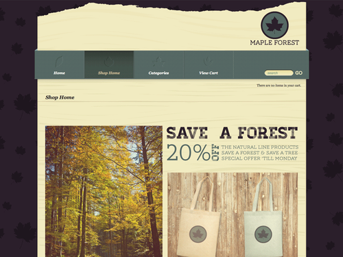 Maple Forest Theme for Shopping Cart Designer