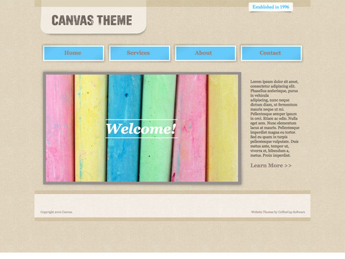 Canvas Theme for Visual Site Designer