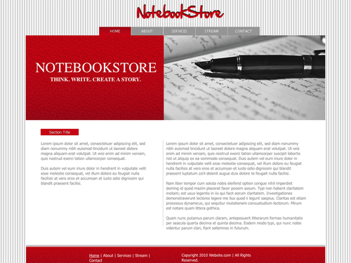 Notebook Theme for Visual Site Designer